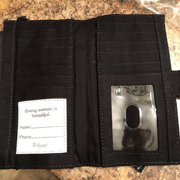 RETRO VINTAGE BLACK/WHITE POLKA DOT WALLET - Picture 3 of 4